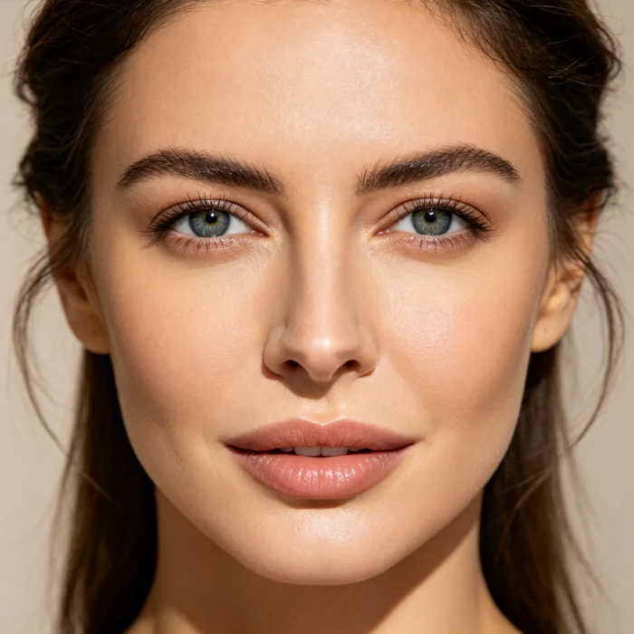 Before and after photos of a woman showing HIFU lift on one side and filler on other