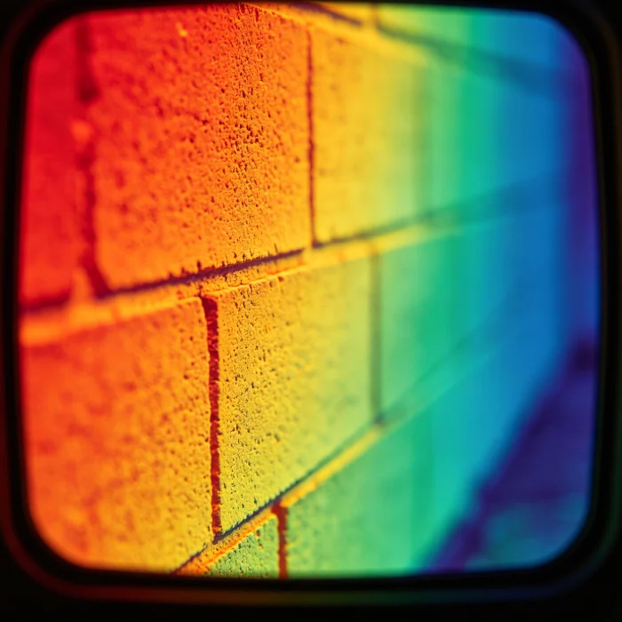 a thermal imaging camera showing a wall