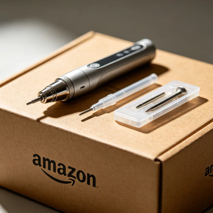 Amazon box with electrolysis device and probe kit