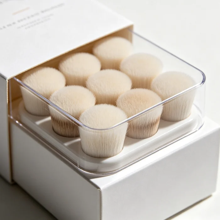 a box of replacement brush heads for face brush